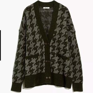 MADEWELL Allston Double-Button Cardigan in Houndstooth
